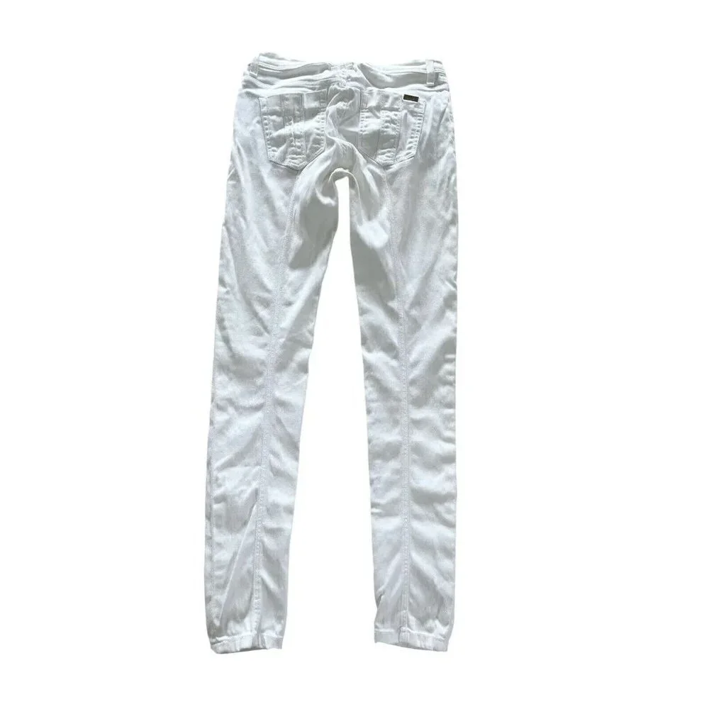 BURBERRY BRIT Women's Sz 29  Westbourne Skinny Crop Pants in White - Picture 2 of 12